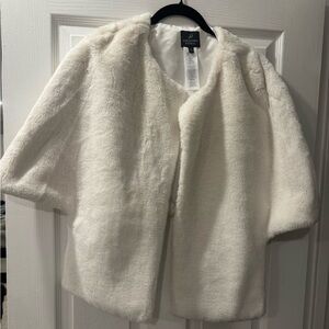 Adrianna Papell Cream Teddy Jacket